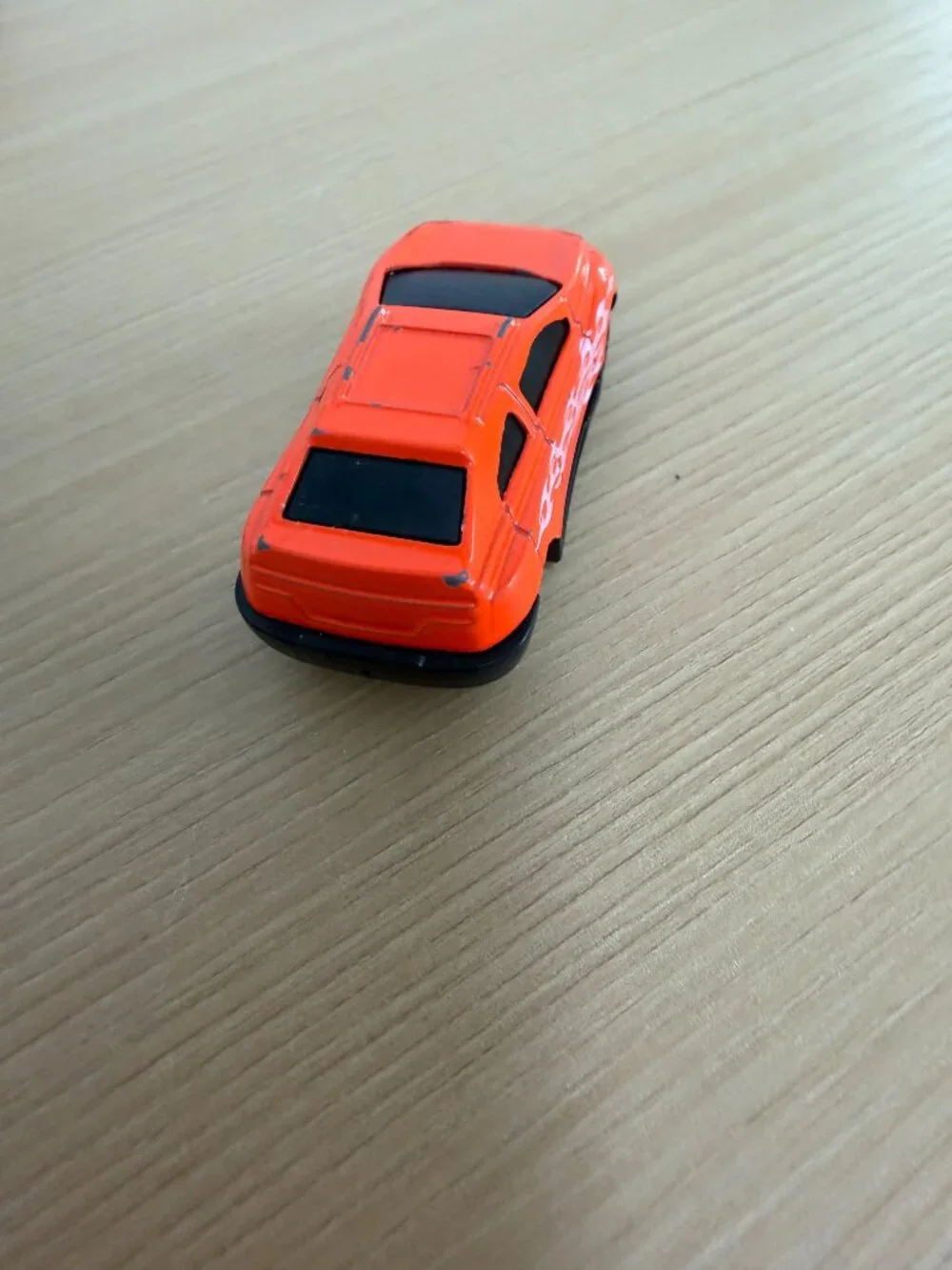 Orange SUV Toy with White Flames Kids Diecast Vehicle for Pretend Play - Picture 4 of 6